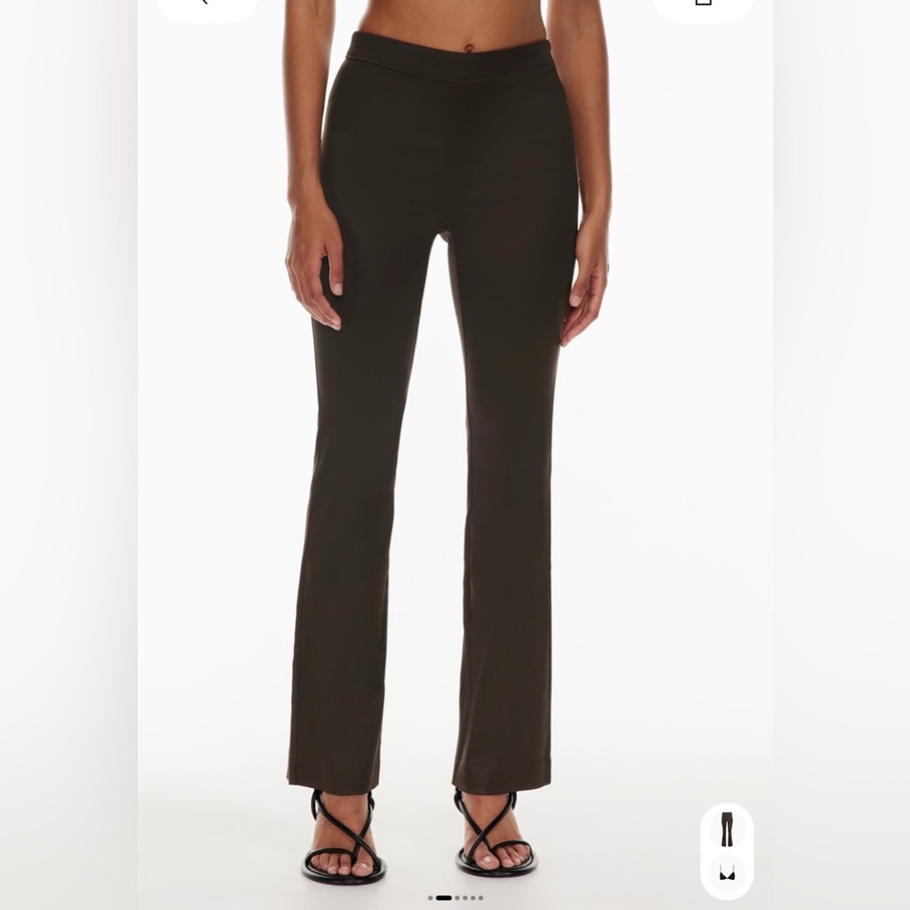 Babaton Ten by Babaton Sundance pants-Rich Mocha Brown Satin-Size 6-NWT